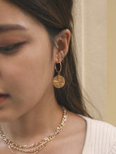 Load image into Gallery viewer, Gold Coin Hoops - Michelle Earrings