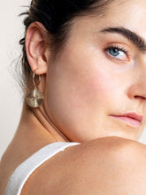 Load image into Gallery viewer, Gold Coin Hoops - Michelle Earrings