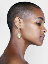 Load image into Gallery viewer, Gold Coin Hoops - Michelle Earrings