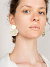 Load image into Gallery viewer, Enamel Earrings - Kinoko Marble Gold