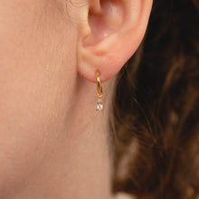 Load image into Gallery viewer, Linear Drop Earrings - Isabella Solo White