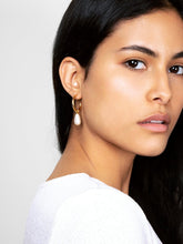 Load image into Gallery viewer, Pearl Hoop Earrings - M.I.M. Earrings