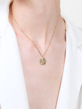 Load image into Gallery viewer, Small Textured Coin Necklace - Margot