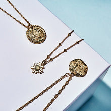 Load image into Gallery viewer, Small Textured Coin Necklace - Margot