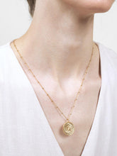 Load image into Gallery viewer, Flower Coin Necklace - Plato