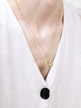 Load image into Gallery viewer, Flower Coin Necklace - Plato