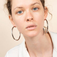 Load image into Gallery viewer, Hoop Earrings - Tia Large Silver