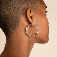 Load image into Gallery viewer, Hoop Earrings - Tia Medium Silver
