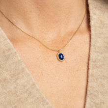 Load image into Gallery viewer, Gemstone Oval Necklace - Axel Lapis Lazuli