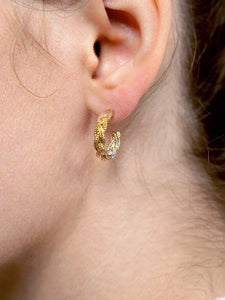 Braided Hoop Earrings - Poppy