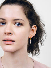 Load image into Gallery viewer, Linear Drop Earrings - Isabella Trio White

