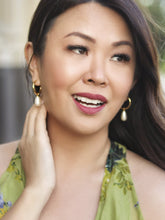 Load image into Gallery viewer, Pearl Hoop Earrings - M.I.M. Earrings
