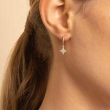 Load image into Gallery viewer, Crescent Moon Huggie Hoops - Celeste
