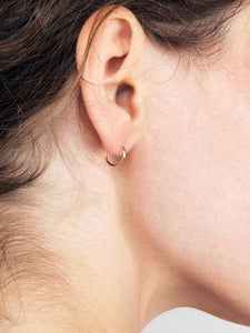 14K Gold Hoop Earrings - Mini Hoops