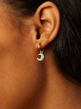 Load image into Gallery viewer, Turquoise Hoop Earrings - Tiffany
