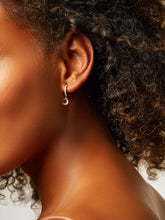 Load image into Gallery viewer, Crescent Moon Huggie Hoops - Celeste
