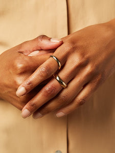 Gold Band Ring - Everly Wide