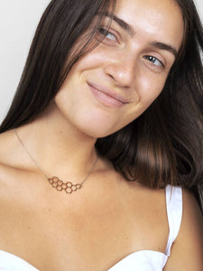Honeycomb Gold Necklace - Emzotic