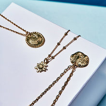 Load image into Gallery viewer, Small Textured Coin Necklace - Margot
