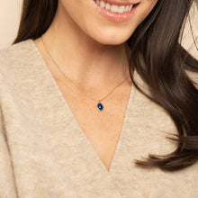 Load image into Gallery viewer, Gemstone Oval Necklace - Axel Lapis Lazuli
