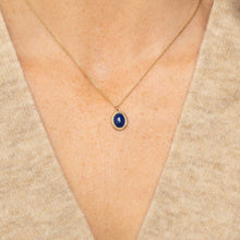 Load image into Gallery viewer, Gemstone Oval Necklace - Axel Lapis Lazuli
